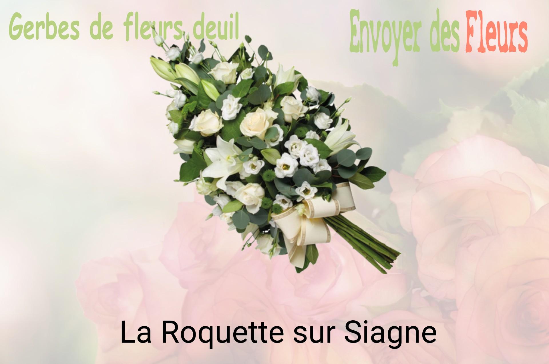 Gerbe de fleurs de deuil livrée à La Roquette-sur-Siagne